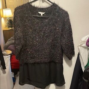 Chic Black and Multicolor Women's Top